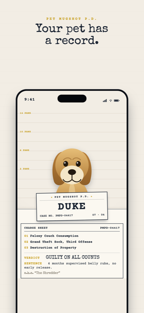 Pet Mugshot P.D. screenshot